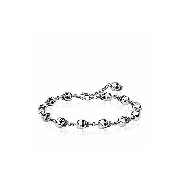 THOMAS SABO A1698-637-21-L19V PULSERA CALAVERAS STERLING SILVER REBEL AT HEART