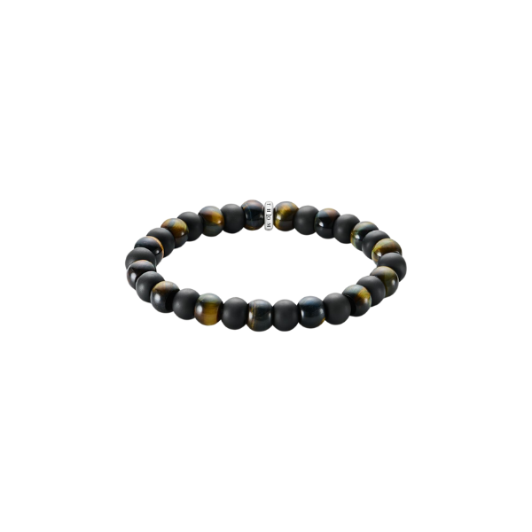Pulsera Thomas Sabo obsidiana y ojo de tigre Ref. A2196-806-11-L17