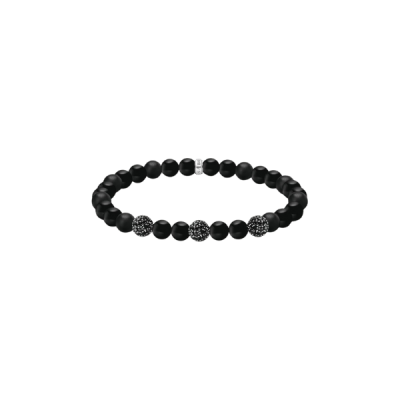 Pulsera Thomas Sabo obsidiana y circonita negra Ref. A2195-705-11-L21