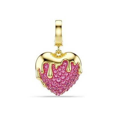 Charm Swarovski Idyllia Corazón Rosa Baño Tono Oro Ref: 5742953