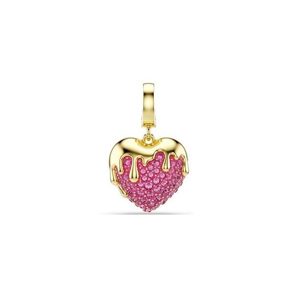 Charm Swarovski Idyllia Corazón Rosa Baño Tono Oro Ref: 5742953