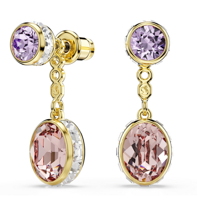 Pendientes Swarovski Chroma Tallas Mixtas Multicolores Baño Tono Oro Ref: 5738478