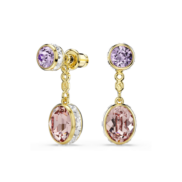 Pendientes Swarovski Chroma Tallas Mixtas Multicolores Baño Tono Oro Ref: 5738478