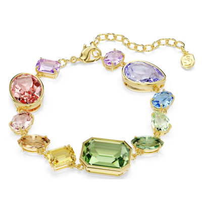 Pulsera Swarovski Gema Tallas Mixtas Multicolor Baño Tono Oro Ref: 5737453