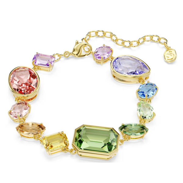 Pulsera Swarovski Gema Tallas Mixtas Multicolor Baño Tono Oro Ref: 5737453