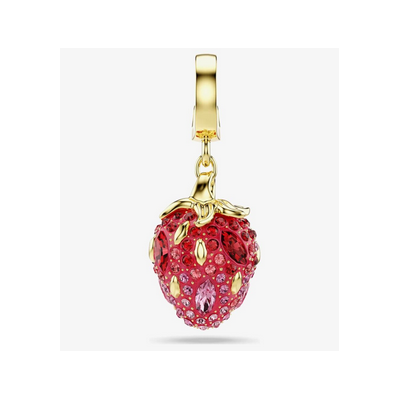 Charm Swarovski Idyllia Tallas Mixtas Fresa Rojo Baño Tono Oro Ref: 5743136