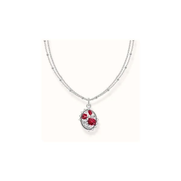 Cadena Thomas Sabo Mujer Con Colgante Roses Romance Plata De Ley Ref: KE2302-691-10-L45V