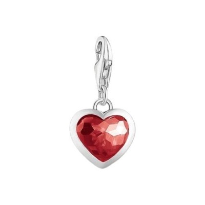Charm Thomas Sabo Plata De Ley Con Una Piedra Roja En Talla Corazón Ref: 2094-699-10