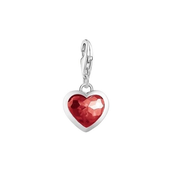 Charm Thomas Sabo Plata De Ley Con Una Piedra Roja En Talla Corazón Ref: 2094-699-10
