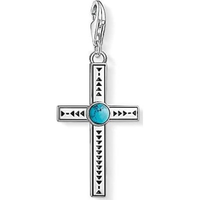 THOMAS SABO 1677-878-17 CHARM CLUB COLGANTE CRUZ ÉTNICA TURQUESA