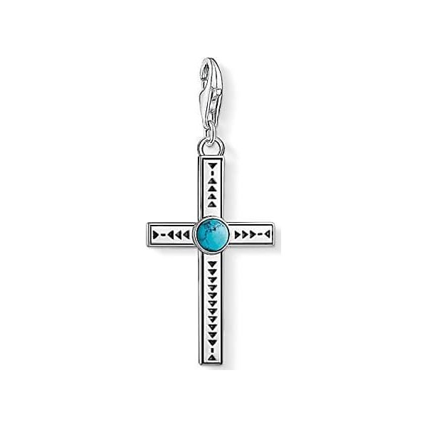 THOMAS SABO 1677-878-17 CHARM CLUB COLGANTE CRUZ ÉTNICA TURQUESA