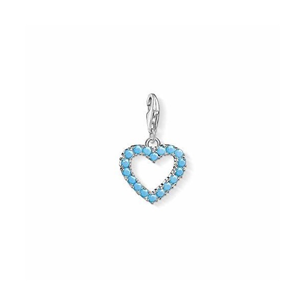 THOMAS SABO 1572-699-17 CHARM CLUB COLGANTE CORAZÓN TURQUESA