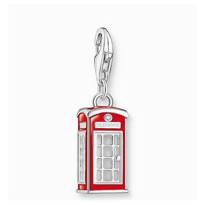 Charm Colgante Thomas Sabo LONDON Cabina Telefónica Roja Realizado En Plata Ref: 2120-041-10