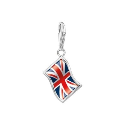 COLGANTE DE MUJER THOMAS SABO CHARM LONDON BANDERA DEL REINO UNIDO PLATA DE LEY REF: 1166-603-10
