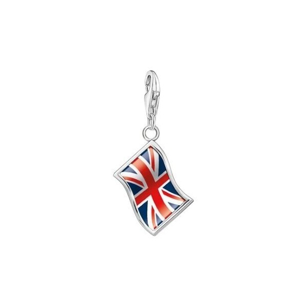 COLGANTE DE MUJER THOMAS SABO CHARM LONDON BANDERA DEL REINO UNIDO PLATA DE LEY REF: 1166-603-10
