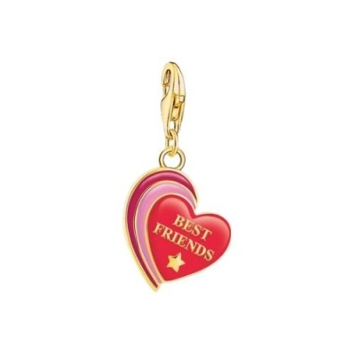 COLGANTE DE MUJER THOMAS SABO CHARM CORAZÓN BEST FRIENDS CON BAÑO DE ORO REF. 2117-427-10