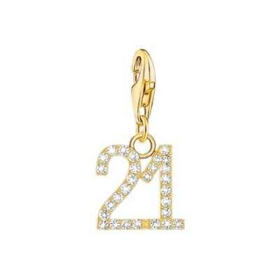 COLGANTE DE MUJER THOMAS SABO CHARM NÚMERO 21 REF. 2140-414-39