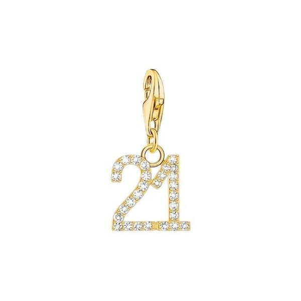 COLGANTE DE MUJER THOMAS SABO CHARM NÚMERO 21 REF. 2140-414-39