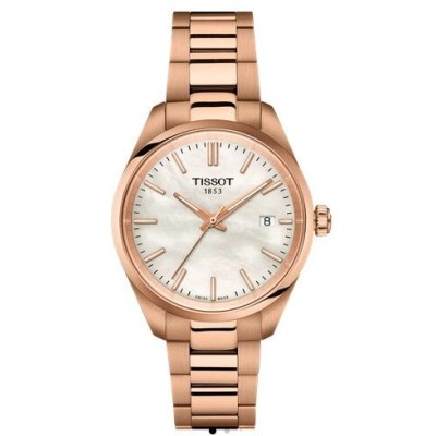 Reloj Tissot PR 100 Caja de acero inoxidable 316L con revestimiento de PVD oro rosa , 34mm Ref:T150.210.33.111.00