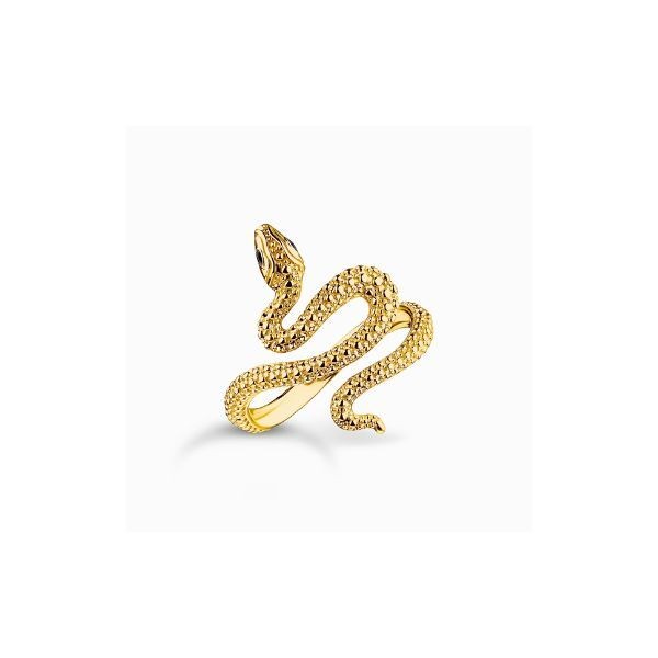 Anillo Thomas Sabo Mujer Serpiente Tempting Romance Plata De Ley Bañado En Oro Ref: TR2483-427-39-52