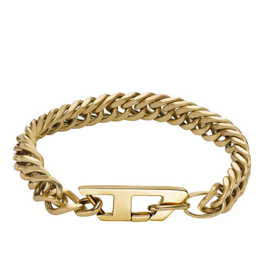 Pulsera Diesel Caballero De Cadena Acero Ip Dorado Ref:  DX1511710