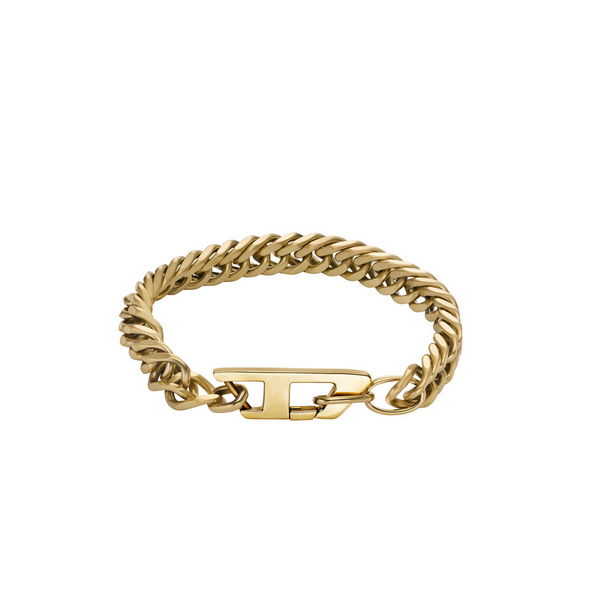 Pulsera Diesel Caballero De Cadena Acero Ip Dorado Ref:  DX1511710
