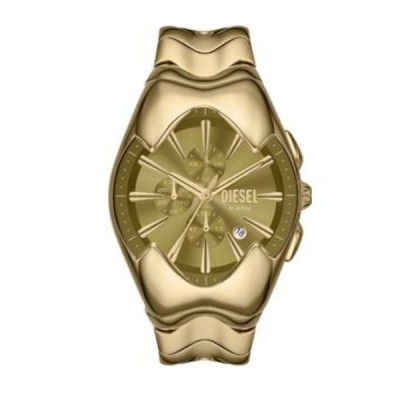 Reloj Diesel Caballero Mercurial Acero En Tono Dorado Esfera Dorada Acabado Rayos De Sol 45mm Ref: DZ4681