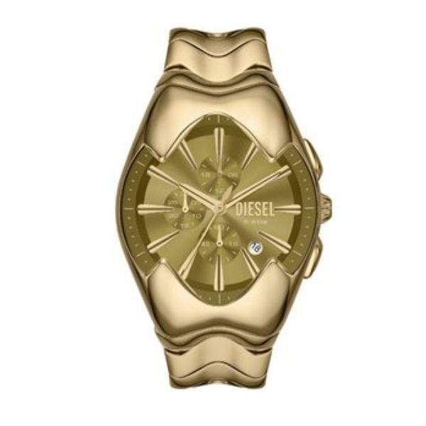 Reloj Diesel Caballero Mercurial Acero En Tono Dorado Esfera Dorada Acabado Rayos De Sol 45mm Ref: DZ4681