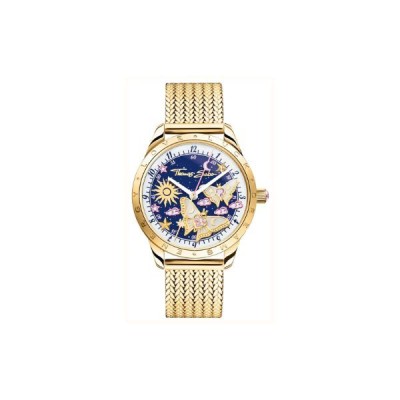 Reloj Thomas Sabo Mujer Acero En Tono Dorado Con Mariposas Doradas 33mm Ref: WA0430-291-207