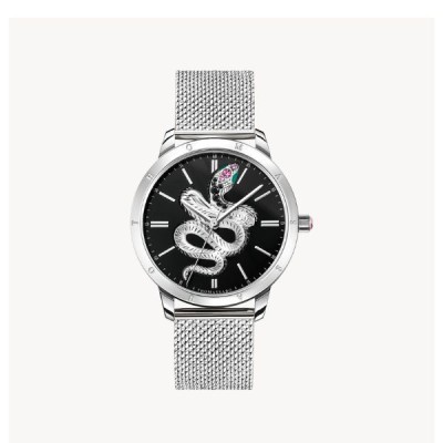 Reloj Thomas Sabo Mujer Acero Serpiente Óptica 3D Color Plata 33mm Ref: WA0383-201-203