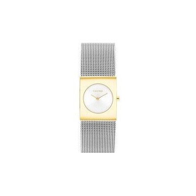 Reloj Calvin Klein Mujer Pulse Bicolor Malla Milanesa Acero Caja Acero Ip Dorado 21mm Ref: 25100139