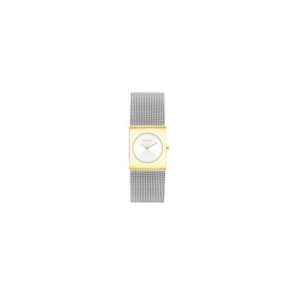 Reloj Calvin Klein Mujer Pulse Bicolor Malla Milanesa Acero Caja Acero Ip Dorado 21mm Ref: 25100139