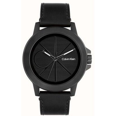 Reloj Calvin Klein Caballero Reset Acero Negro Piel Negro 42mm Ref: 25200525