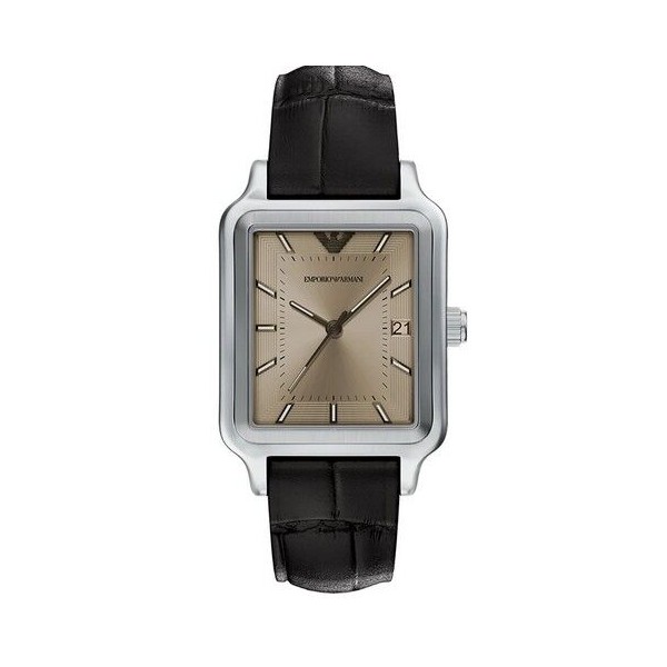 Reloj Emporio Armani Diego Piel Marrón Esfera Rectangular Vintage 36mm Ref: AR11756