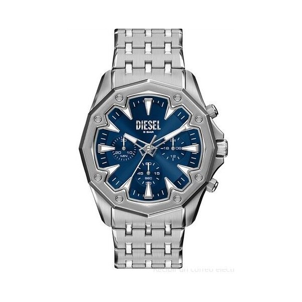 Reloj Diesel Stinger Caballero Acero Esfera Azul Cronógrafo 46mm Ref: DZ4706