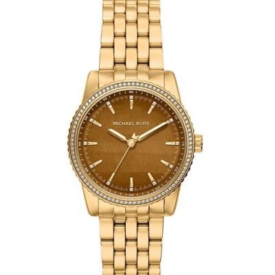 Reloj Michael Kors Mujer Bryant Acero Ip Dorado Esfera Marrón 35mm Ref: MK7581