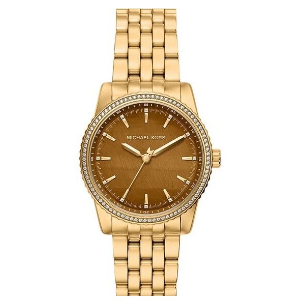 Reloj Michael Kors Mujer Bryant Acero Ip Dorado Esfera Marrón 35mm Ref: MK7581