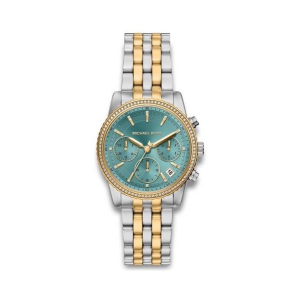 Reloj Michael Kors Bryant Bitono Acero/IP Dorado Con Incrustaciones Cronógrafo 35mm Ref: MK7582