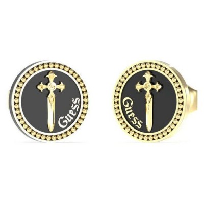 Pendientes Guess Caballero Acero Baño Oro Ref: JUME04021JWYGBKT-U