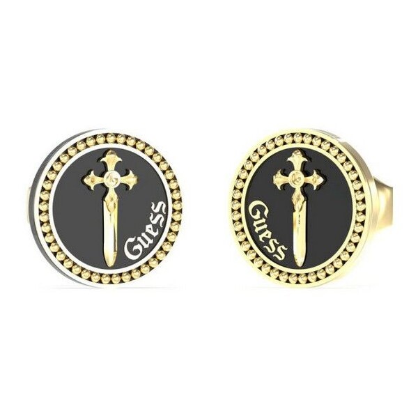 Pendientes Guess Caballero Acero Baño Oro Ref: JUME04021JWYGBKT-U