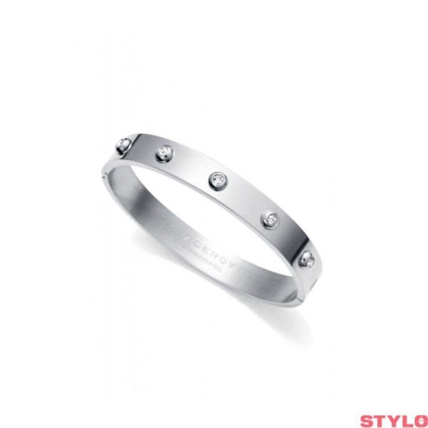 Brazalete Viceroy Jewels Air De Acero y Circonitas Con Apertura Lateral Ref: 75081P01000