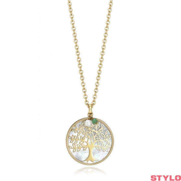 Colgante Viceroy Mujer Popular De Acero Ip Dorado y Madre Perla 50cm + 5cm Ref: 15064C01012