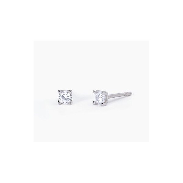 Pendientes Mabina Mujer Shine Plata De Ley Circonita Blanca Ref: 563605