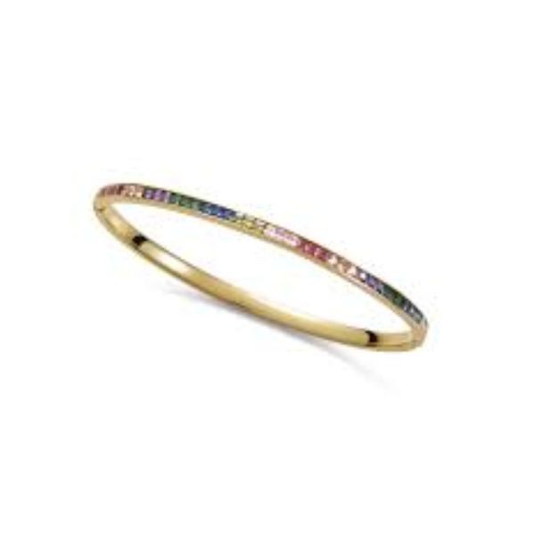 Pulsera Viceroy Jewels Mujer Chic De Bisagra En Acero Ip Dorado Con Circonitas De Colores Ref: 1357P01012