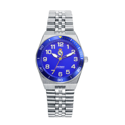Reloj Viceroy Real Madrid Cadete Caja De Acero Y Brazalete De Acero Esfera Azul 37mm Ref: 41154-35
