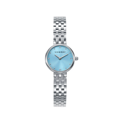 Reloj Viceroy Mujer Caja De Acero Brazalete De Acero y Movimiento Cuarzo Esfera Azul 22mm Ref: 41118-37
