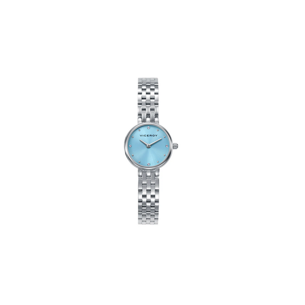 Reloj Viceroy Mujer Caja De Acero Brazalete De Acero y Movimiento Cuarzo Esfera Azul 22mm Ref: 41118-37