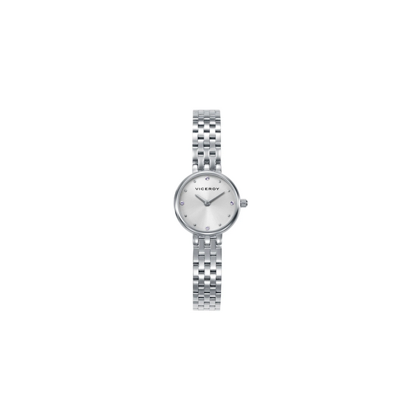 Reloj Viceroy Mujer Caja De Acero Brazalete De Acero y Movimiento Cuarzo Esfera Plata 22mm Ref: 41118-87
