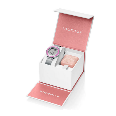Reloj Viceroy Pack De NIña Sweet Digital De Acero Con Malla Milanesa 36.5mm y Altavoz Ref: 401116-00