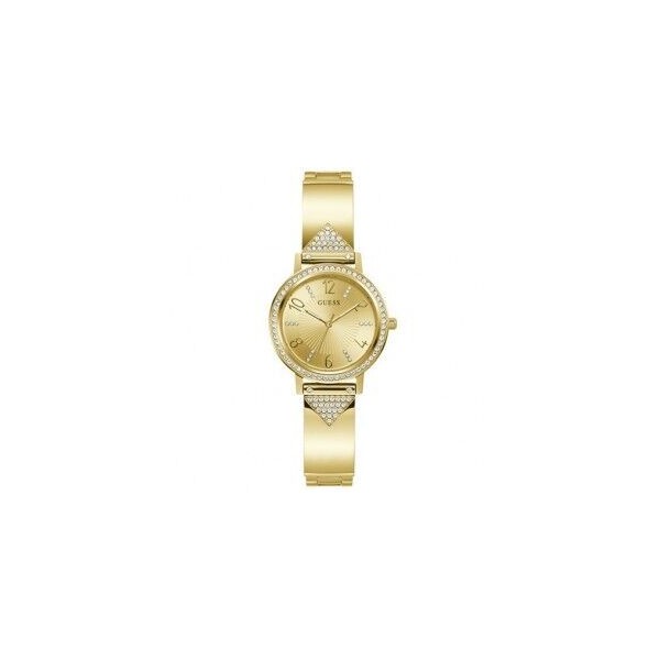 Reloj Guess Mujer Tri Luxe Acero Ip Dorado Circonitas Blancas 32mm Ref: GW0474L2